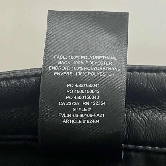 Aritzia Wilfred The Melina High Waisted Vegan
Leather Straight Leg Black Pant - Picture 15 of 16